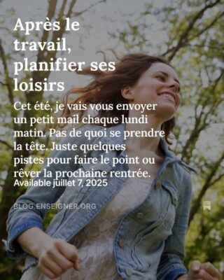 Message de l'été 2 / 8

Nous vivons souvent notre classe à 100 à l'heure... pourquoi ne pas vivre nos vacances de la même manière... ou du moins de manière intentionnelle ?

Lien vers l'article complet dans le premier commentaire.

#enseigner_org #vousinspirerpourenseigner #blog #substack